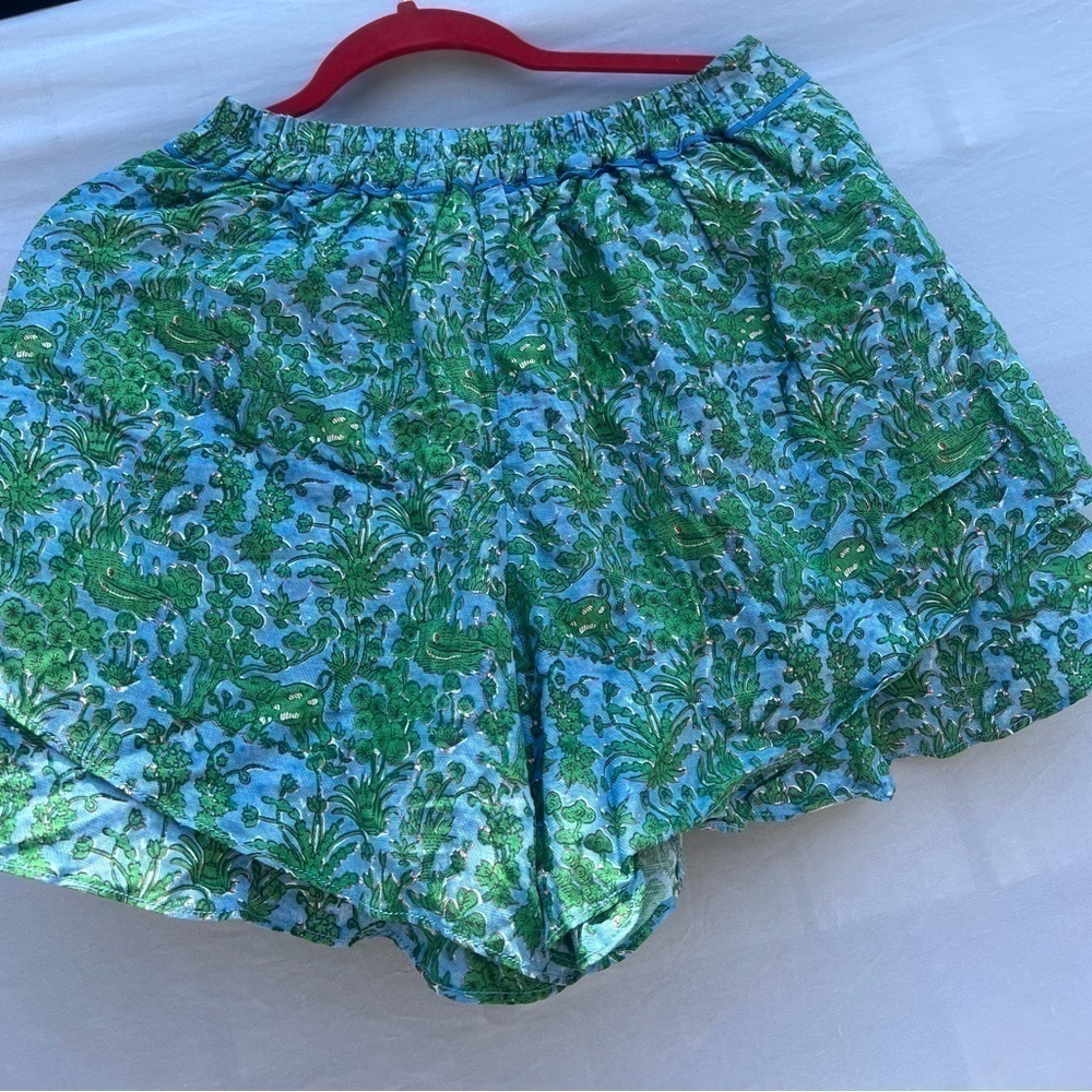 Anthropolgie Elephant Floral Print Rayon Linen Shorts Extra Small- Pre Own - Picture 7 of 15